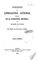 Principios de literatura general e Historia de la literatura española