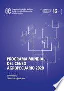 Libro Programa mundial del censo agropecuario