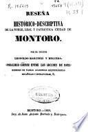 Reseña histórico-descriptiva de la noble, leal y patriotica ciudad de Montoro
