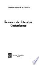 Resumen de literatura costarricense