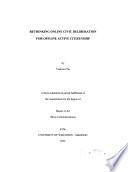 Rethinking Online Civic Deliberation for the Offline Active Citizenship