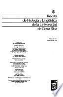 Revista de filología y lingüística de la Universidad de Costa Rica