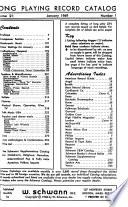 Schwann Long Playing Record Catalog