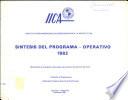 Sintesis del Programa - Operatrivo 1982