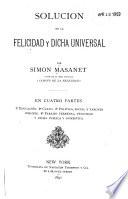 Solución de la felicidad y dicha universal