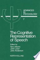 Libro The Cognitive Representation of Speech